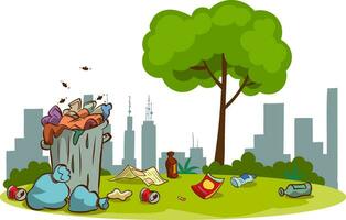 vector illustration of environmental pollution