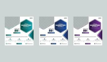 Digital marketing seminars social media and Instagram post template vector