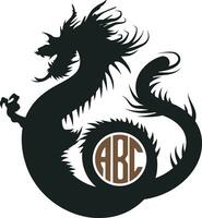 Dragon Monogram Vector File