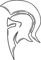 Spartan helmet greek vector