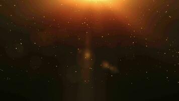 Top center gold optical flares with bokeh abstract background video