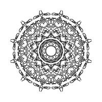Hand drawn mandala. decoration in ethnic doodle ornament. vector