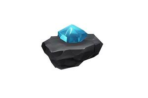 3D Black Diamond Gemstone photo