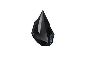 3d negro diamante piedra preciosa foto