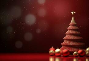 Ai generative Christmas background with negative space realistic image ultra hd high design very detailed photo