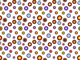 seamless pattern of retro bright circles, plates vector