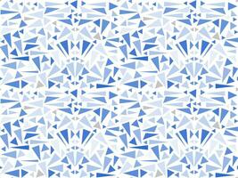 seamless pattern in multicolored blue triangles. Pieces of glass, mosaic, ice vector