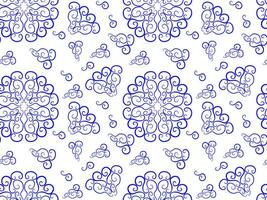 seamless pattern in blue colors. Winter pattern, openwork lace vector