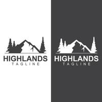 Mountain Logo Simple Illustration Silhouette Template Vector Design