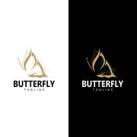 Butterfly Logo, Animal Design With Beautiful Wing Symbol Template vector