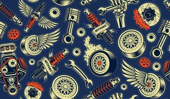 Hot Rod seamless background vector