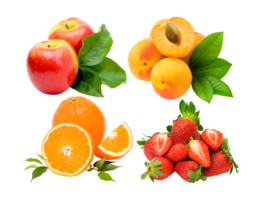 abricot Pomme Orange fraise png transparent Contexte