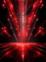 Ai generative Backdrop With Illumination Of Red Spotlights For Flyers realistic image ultra hd high design photo
