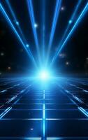 Ai generative Backdrop With Illumination Of blue Spotlights For Flyers realistic image ultra hd high design photo
