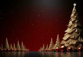 Ai generative Christmas background with negative space realistic image ultra hd high design very detailed photo