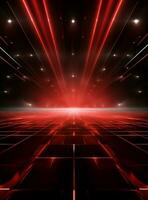 Ai generative Backdrop With Illumination Of Red Spotlights For Flyers realistic image ultra hd high design photo
