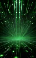 Ai generative Backdrop With Illumination Of green Spotlights For Flyers realistic image, ultra hd, high design very detailed photo