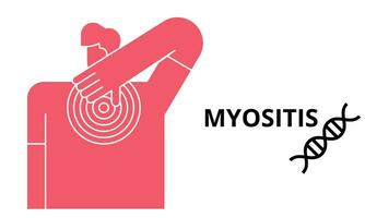 Myositis vector illustration for medical icon