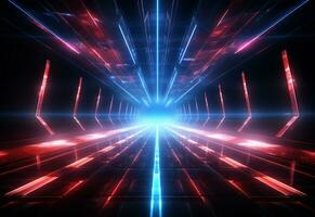 Ai Generative Neon illuminated futuristic backdrop realistic image, ultra hd, high design very detailed photo