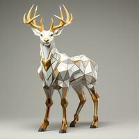 3d cartoon cute deer ai photo