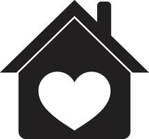 Love home icon . Heart in a house icon . Vector illustration