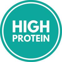 High protein sign vector isolated on white background . Food and diet icon