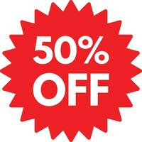 Sale and discount price sign . Discount up to 50 percent off sale vector