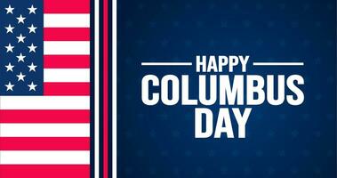 October 12 is happy Columbus day background template. Holiday concept. background, banner, placard, card, and poster design template with text inscription and standard color. vector illustration.