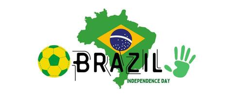 Brazil national day banner vector