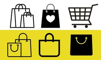 Trolley icons for shopping websites or landing page vector