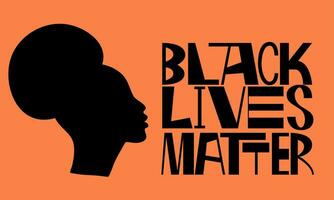 Black lives matter banner for protest, rally or awareness campaign against racial discrimination of dark skin color. vector