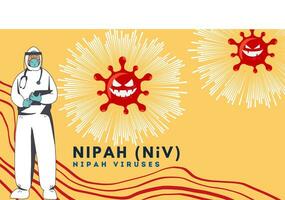 nipah virus infección es un recién emergente zoonosis ese causas grave enfermedad en ambos animales y humanos vector ilustración