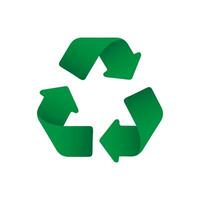 Vector icon recycling green color symbol