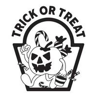 Halloween pumpkin badges design good for social media content, print base application and merchandise. vector