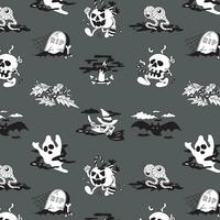 Hand drawn Halloween pattern, good for social media content, print base application and merchandise. vector