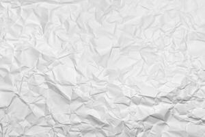 Crumpled white paper photo