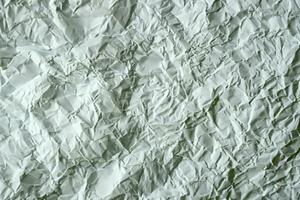 Crumpled white paper. photo
