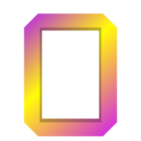 Empty square design elements in many colors png