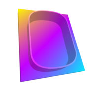 3d rendering number with colorful line png