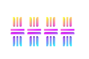 3d render of stripe with rainbow colors png