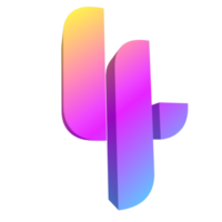 3d le rendu nombre avec coloré ligne png