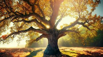 árbol en otoño. ai generativo foto