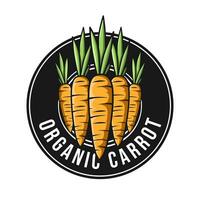 orgánico Zanahoria granja logo modelo vector