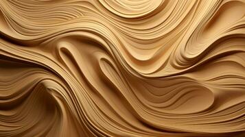 Abstract brown wavy lines background AI Generated photo