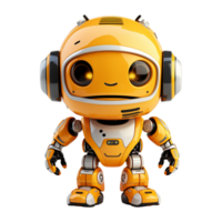 un' mini giallo robot ai generativo png