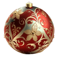 Weihnachten rot Ball und Ornamente ai generativ png