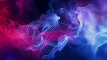 Colorful smoke on dark background AI Generated photo