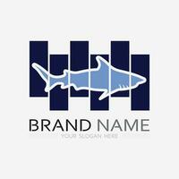 Fish abstract icon design logo template,Creative vector symbol of fishing club or online shop.