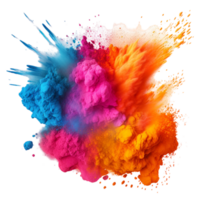 Happy holi colorful powder splash ai generative png