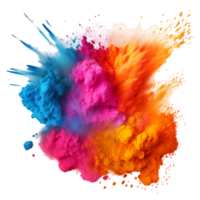 content Holi coloré poudre éclaboussure ai génératif png